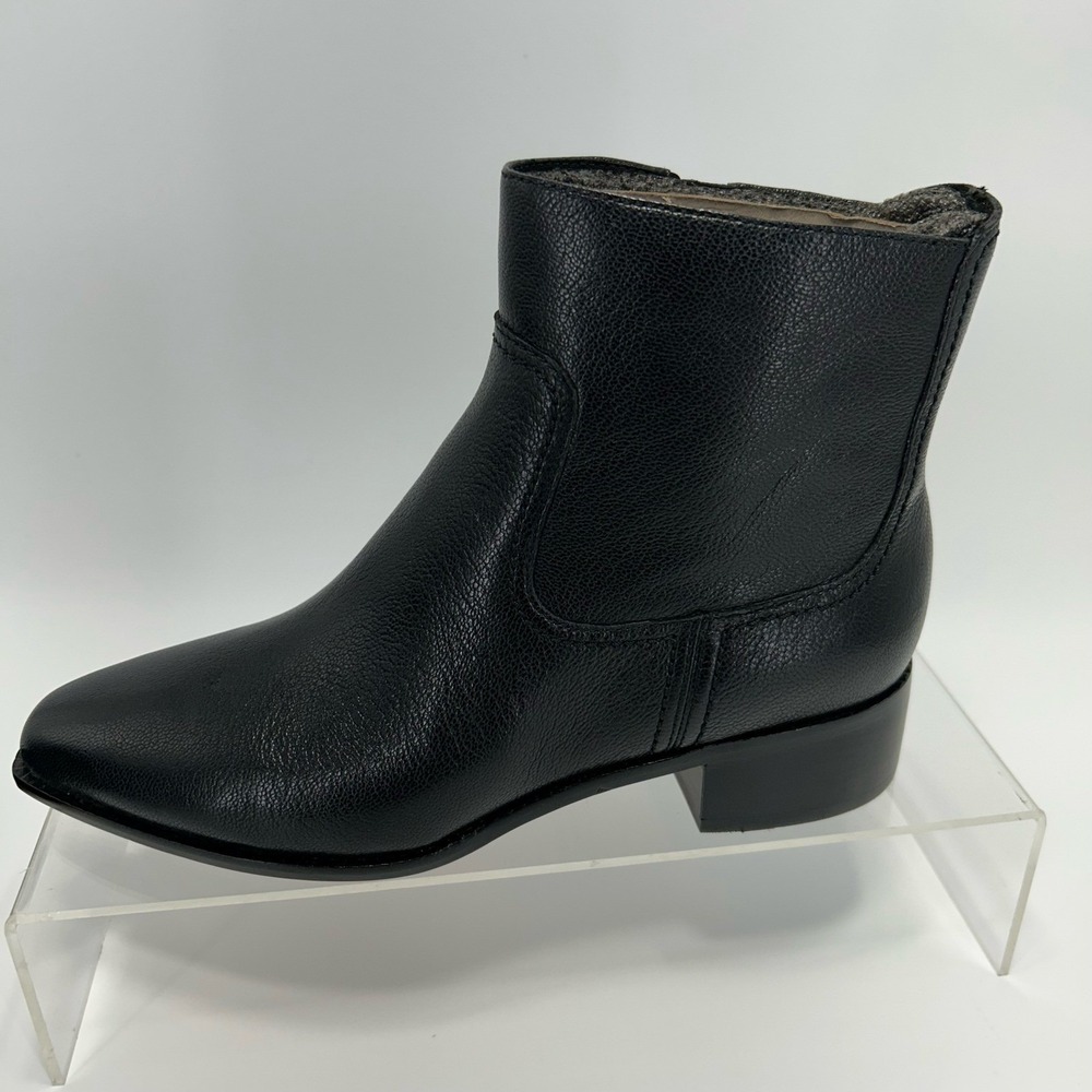Cole Haan Size 9.5 Black Leather Pointed Block Heel Ankle Boots NEW Naia $180 - Picture 10 of 14